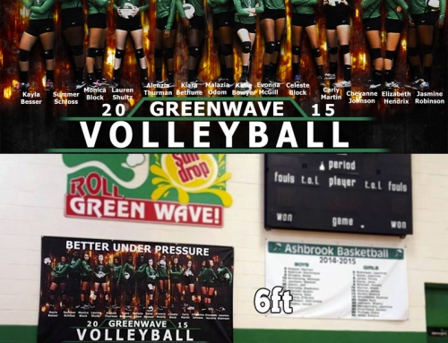“Better Under Pressure” Ashbrook Girls Volleyball Vinyl Banner