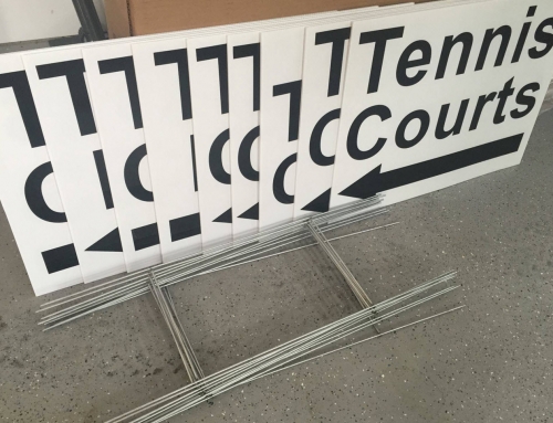 “Tennis Courts” 18″ x 24″ Yard Signs